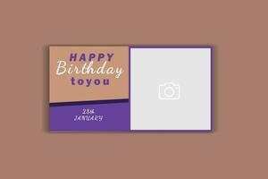 birthday banner design vector