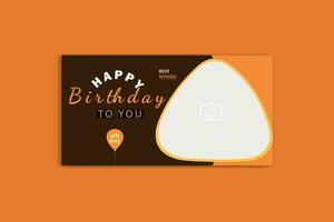 birthday social media banner design birthday template vector