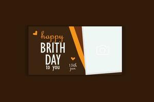 birthday banner design vector