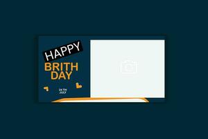 birthday banner design vector