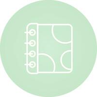 Notebook with Decorative Vector Icon