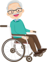 elderly man or grandfather in actions character png