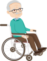 elderly man or grandfather in actions character png