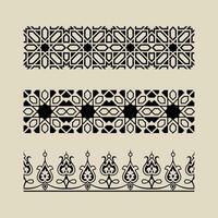 Seamless Boarder Pattern Design - Floral Boarder Design vector