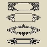 Boarder Pattern Design - Floral Boarder Design - vintage frames vector