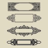 Boarder Pattern Design - Floral Boarder Design - vintage frames vector