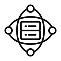 Cluster Server Vector Icon
