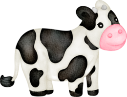 aquarelle vache ferme png