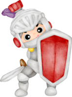 watercolor knight illustration png