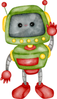 Aquarell Roboter ClipArt png