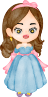 watercolor princess fairy tale png