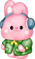 watercolor cute rabbit png