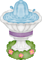 watercolor fountain fairy tale png