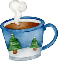 watercolor cocoa mug png