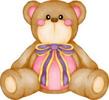 aguarela Urso de pelúcia Urso boneca png