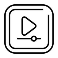 Video Play Square Vector Icon