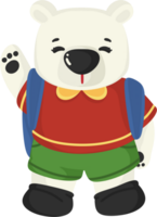 polar bear cute character illustration png