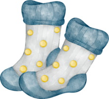 aquarelle chaussettes hiver png