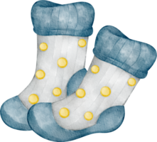 acuarela calcetines invierno png