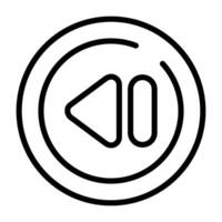 Previous Track Circle Vector Icon