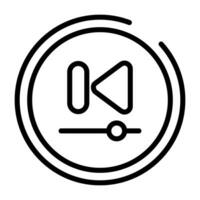 Video Previous Track Butto Vector Icon