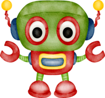 watercolor robot clip art png