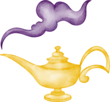 watercolor magic lamp clip art png