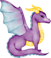 clipart de dragão em aquarela png