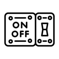 icono de vector de interruptor de luz