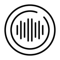 Audio Spectrum Circle Vector Icon