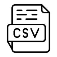 icono de vector csv