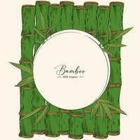 Background with bamboo vector