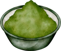 acquerello matcha polvere clip arte png