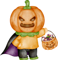 watercolor halloween character clip art png