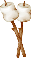 aguarela marshmallow inverno png