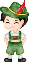 watercolor oktoberfest character clip art png