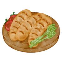 watercolor grilled Sausage png