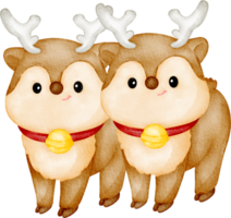 watercolor reindeer winter png