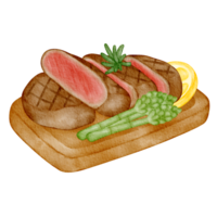 aquarelle tranché steak png