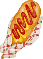 watercolor food corndog png