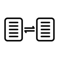 documento compartiendo vector icono