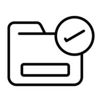 Folder with a Checkmark Vector Icon