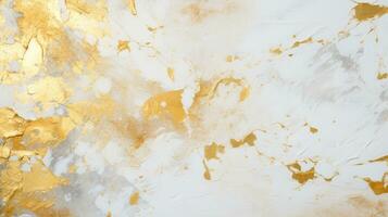 AI generated White and golden grunge decorative plaster wall abstract background. Generative AI photo