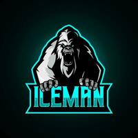 Iceman or yeti  logo vector icon illustration suitable for esport, outdoor, game logo design