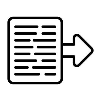 Document Export Vector Icon