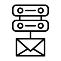 correo electrónico servidor vector icono