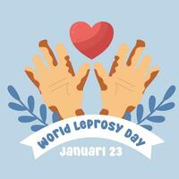 Hand drawn world leprosy day illustration vector