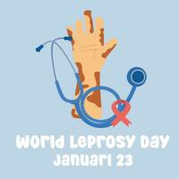 Hand drawn world leprosy day illustration vector