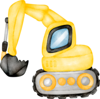 watercolor Excavator clip art png