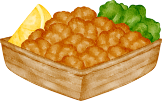 watercolor japanese karaage png